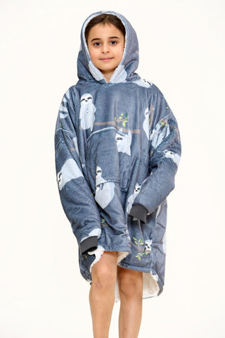 Sloth Kids Hoodie Grey - TheHugSnugStore
