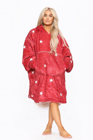 Star Hoodie Red