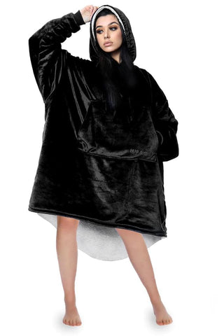 Unisex Black Blanket Hoodie