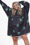 Weed Leaf Hoodie Black - TheHugSnugStore
