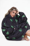 Weed Leaf Hoodie Black - TheHugSnugStore