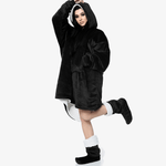 Unisex Black Blanket Hoodie